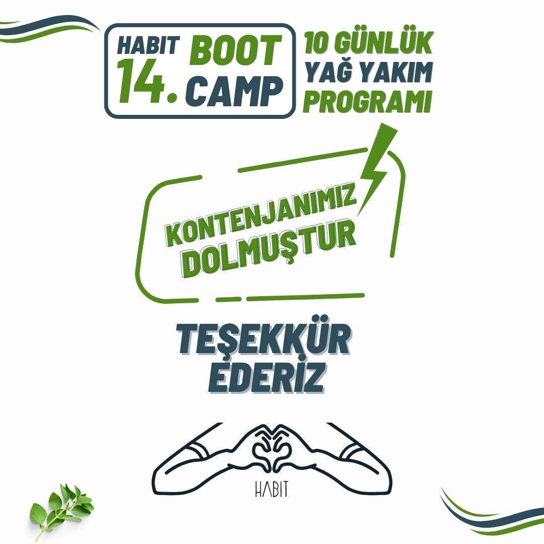 Bootcamp-14 Habit 10 Günlük Yağ Yakım Programı