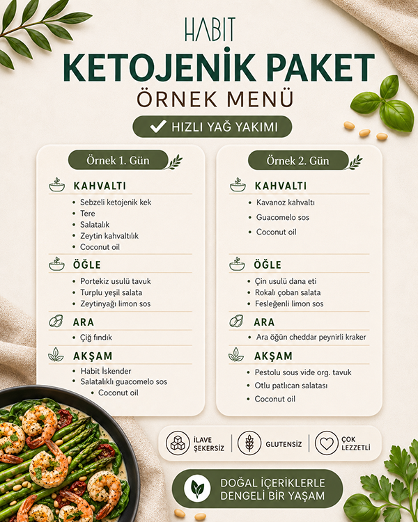 Habit Ketojenik Paket Örnek Menü