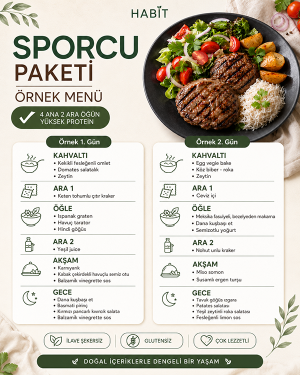 Habit Sporcu Beslenme Paketi Örnek Menü
